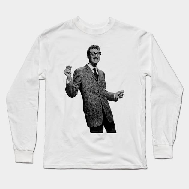 Buddy Holly Long Sleeve T-Shirt by TheMusicFav